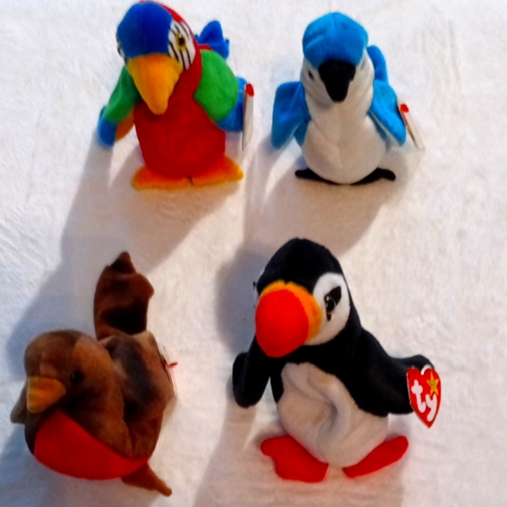 Ty Beanie Baby Bird Set (4)